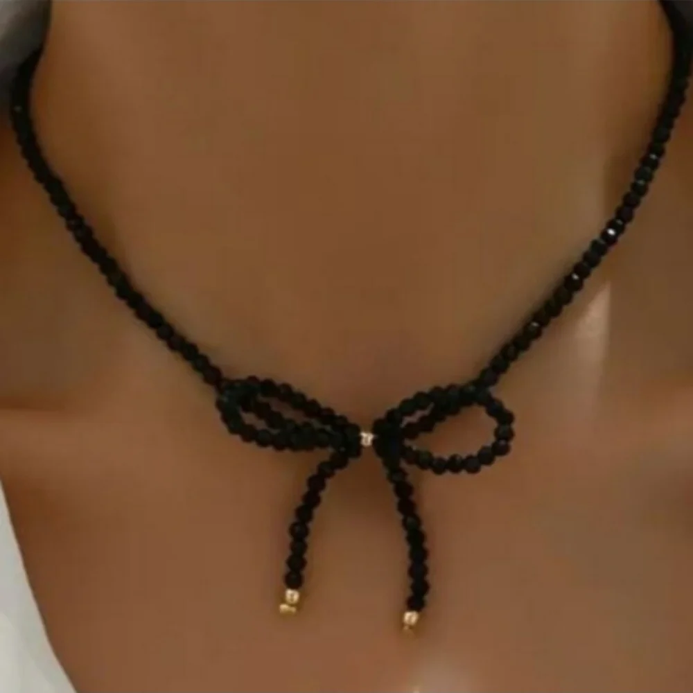 Free People Black Bow Choker Necklace - Picture 3 of 6